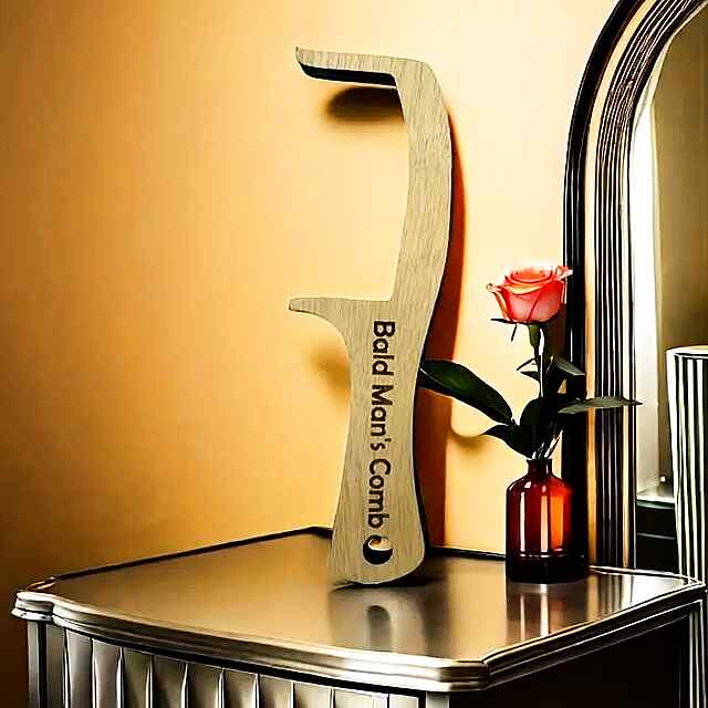 Гребінець для лисих – подарунок з гумором! Дерев'яний декор у ванну. - 2 фото товару