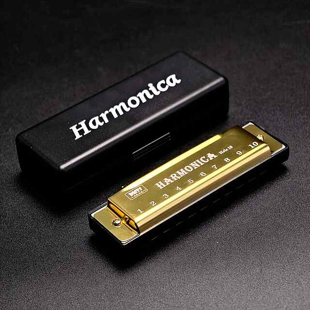 Губна Гармошка C, 10 отв. Золота з Боксом, Новачкам