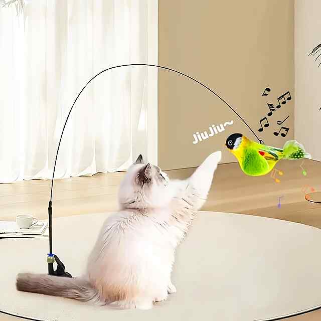 Іграшка для котів Дикий мисливець: пір'я, сталевий дріт, надійні присоски. - 2 фото товару