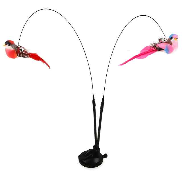 Іграшка для котів «Мисливець»: міцна палиця   пір'я   потужна присоска - 2 фото товару