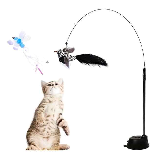 Іграшка для котів Пташка   Бабка, сталь, ПВХ, з присоскою. Всмоктування покращене!