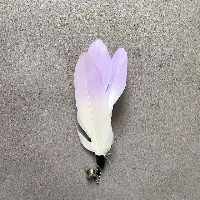 Іграшка для котів Пташка Дражнилка, стійка вакуумна присоска, пір'я, сталевий дріт, ручна робота, Україна - 3 фото товару