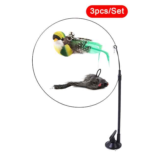 Іграшка для котів, удосконалена присоска, сталевий дріт, безпечна тканина, розвиває інстинкти - 3 фото товару