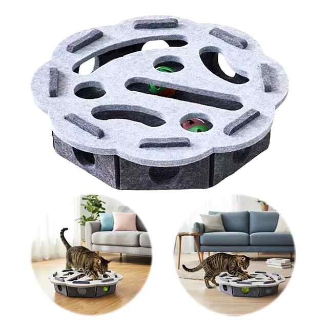 ???? Інтерактивна риболовля Коробка-пазл для Котів ???? Розвиваюча іграшка з м'ячиками 30x30 см.