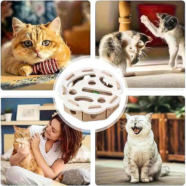 ???? Іграшка-Пазл для Котів Весела Риболовля ???? Інтерактивна, Розвиває, З М'ячами. - 1 фото товару