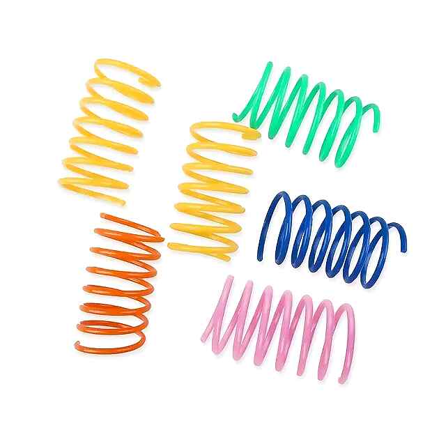 Іграшка-пружинка для тварин, пластик, 45 мм, випадковий колір. - 1 фото товару