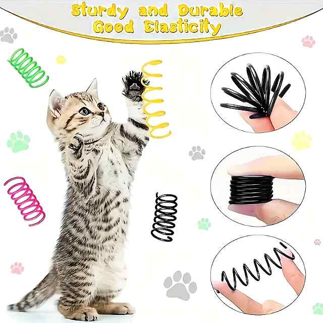 Іграшка-пружинка для тварин, пластик, 45 мм, випадковий колір. - 3 фото товару