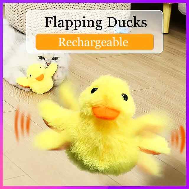 Інтерактивна іграшка-пташка для котів/собак з датчиком руху та USB зарядкою 28x13см