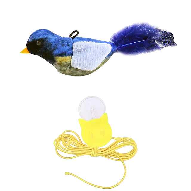 Інтерактивна пташка-іграшка з м'ятою та звуком для котів - розвага на весь день!