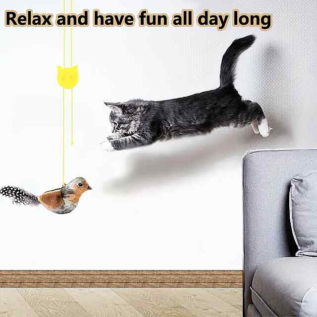 Інтерактивна іграшка Зелена пташка з м'ятою для котів ???? - 3 фото товару