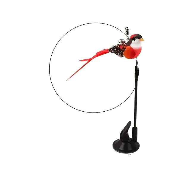 Інтерактивна паличка для кішки з пір'ям та потужною присоскою - Україна - 3 фото товару