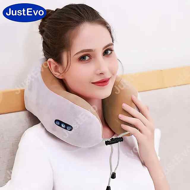 JUSTEVO Масажер для шиї U-подібний, гіпоалергенний з USB