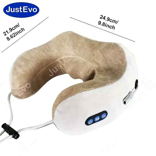 JUSTEVO Масажер для шиї U-подібний, гіпоалергенний з USB - 3 фото товару