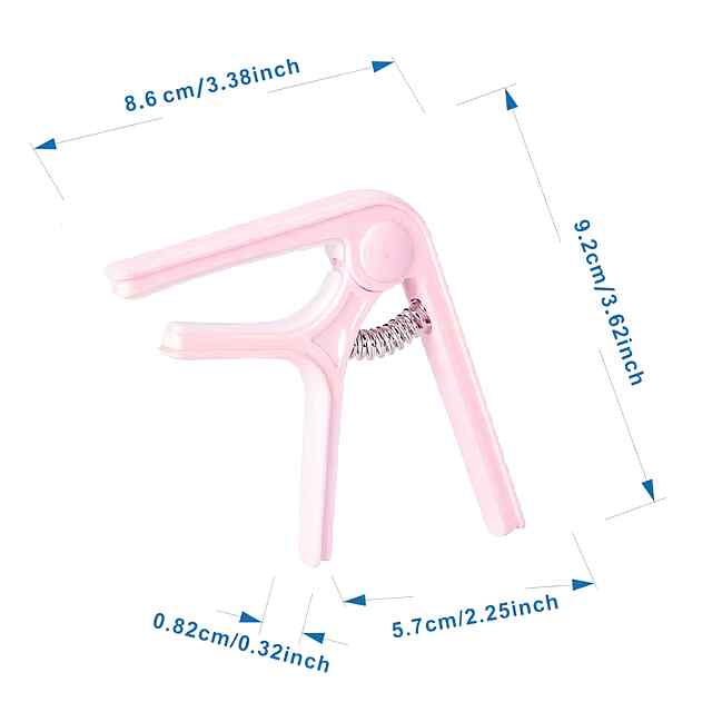 Каподастр для гітари, рожевий, ABS-пластик. Зміна тональності швидко та легко. Компактний, вага 70г. Для акустичної та електричної гітари. - 1 фото товару
