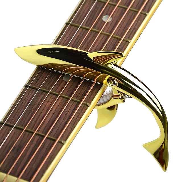 Каподастр для гітари, золотистий колір, міцний цинковий сплав   силікон. Ідеальний подарунок музиканту!