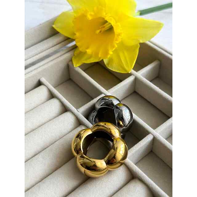 Кільце масивне, стильне для модниць, розміри 7/8, знижка 20% при замовленні з кодом PROM20 - 3 фото товару