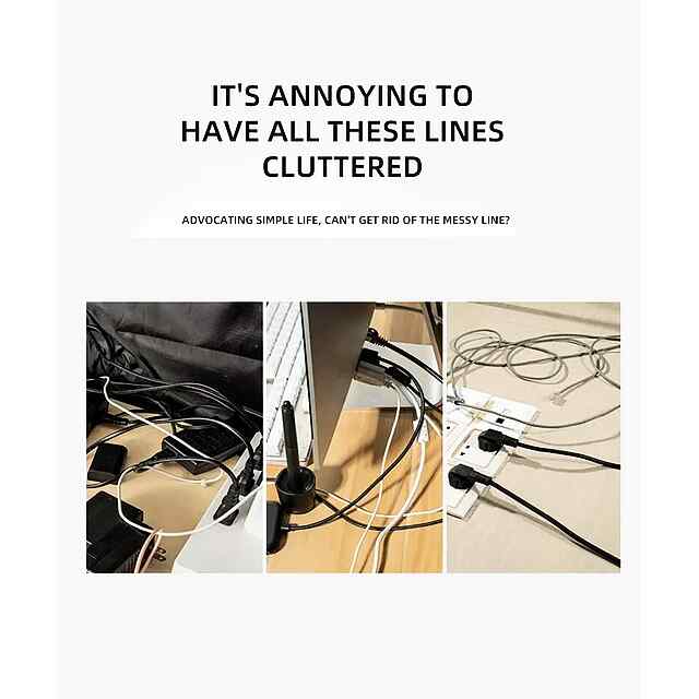 Кліпса для кабелів Cable Clamp - органайзер для дротів, 60 см - 1 фото товару