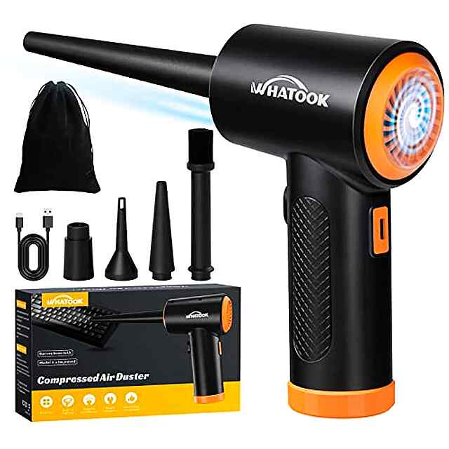 Акумуляторний Air Duster для продування пилу з ПК (51000 об/хв), LED підсвічуванням, портативний 7600 mAh