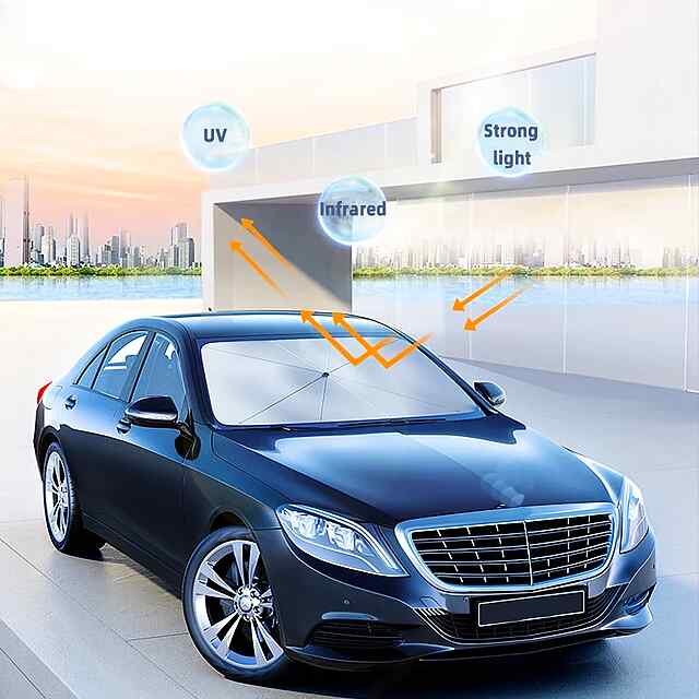 Козирок для авто на лобове скло: захист від сонця, універсальний розмір 125х65см - 1 фото товару