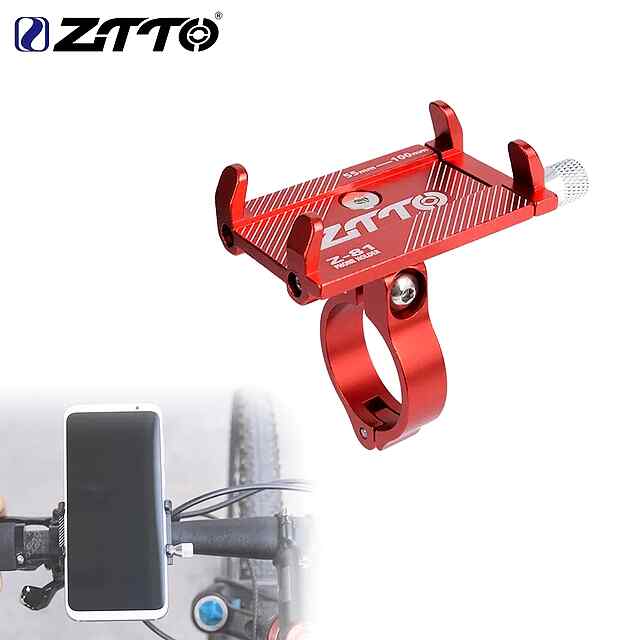 Кріплення телефону ZTTO універсальне темне срібне, чорне або червоне для велосипеда з к-том 70г (Z-81) - 2 фото товару