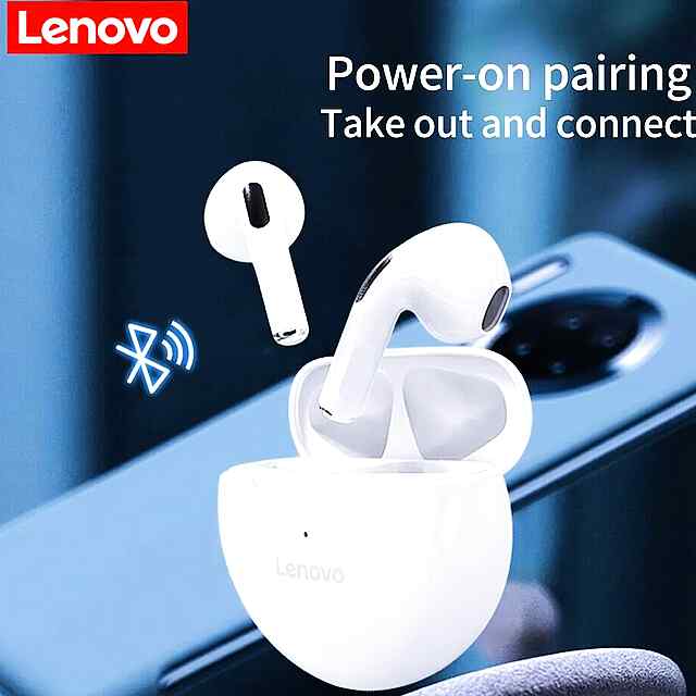 Lenovo Навушники Bluetooth 5.0 Білі Водостійкі Активне шумозаглушення До 5 годин роботи - 2 фото товару