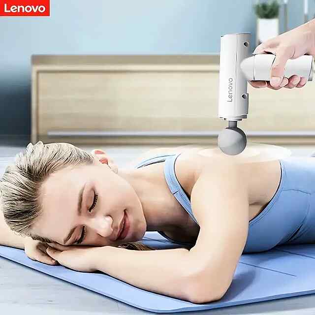 Масажний пістолет Lenovo USB 6 насадок 5 режимів для болю та розслаблення м'язів Україна - 2 фото товару