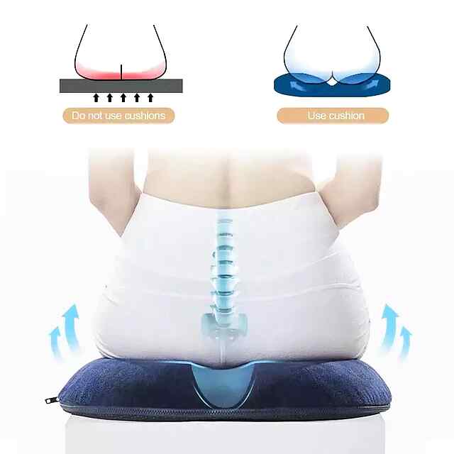 Медичне крісло з піни пам'яті для підтримки спини, офісу, авто та вагітності. Користь для простати! Купити в Україні. - 3 фото товару