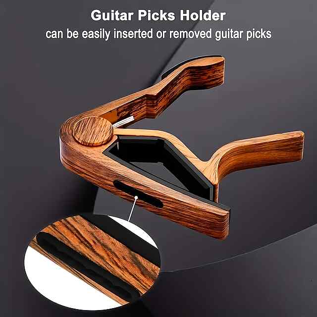 Металевий Каподастр для Гітар з Медіатором ???? - Стильний Аксесуар - 1 фото товару