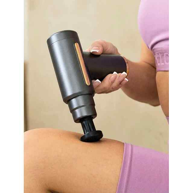 Міні масажер для тіла - вібропістолет з насадками, портативний. - 1 фото товару