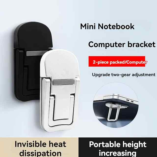 Міні-підставка для ноутбуків (10-18) Macbook — Чорна - 2 фото товару
