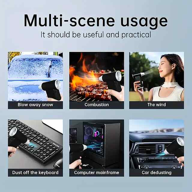 Міні Турбо-Вентилятор 4000 mAh - Ультра Потужний! - 2 фото товару