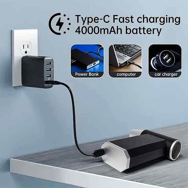 Міні Турбо-Вентилятор 4000 mAh - Ультра Потужний! - 3 фото товару