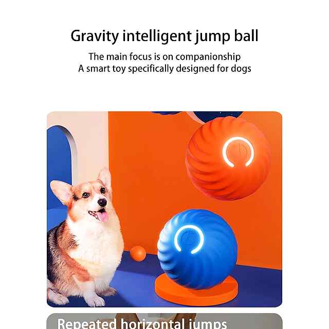 М'ячик інтелектуальний для собак і котів (синій) 5.2 см - з підзарядкою TYPE C, G1339, Україна - 1 фото товару