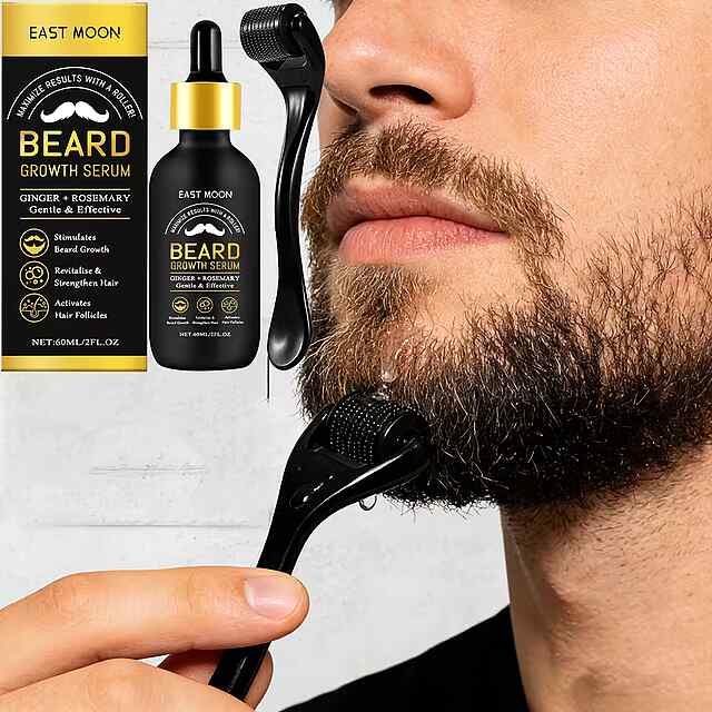 Комплексний догляд за бородою і шкірою обличчя ???? Набір з олією і дермаролером. Живлення, ріст волосся   здоров'я шкіри. Ідеальний подарунок для чоловіків ✨
