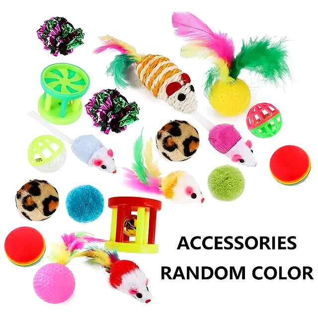 Набір іграшок для котів: тунель паличка м'ячики для забав та розвитку - 1 фото товару