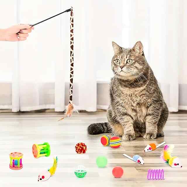 Набір іграшок для котів - тунель паличка м'ячики, розваги та розвиток! 21 предмет. Купити в Україні. - 2 фото товару