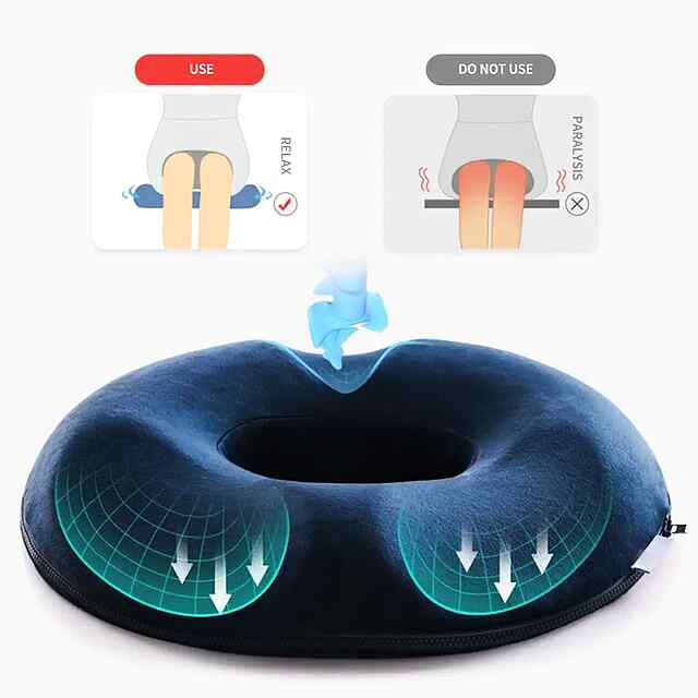 Ортопедичне медичне крісло з піною пам'яті для сидіння: підтримка спини, простата, офіс/машина - 1 фото товару