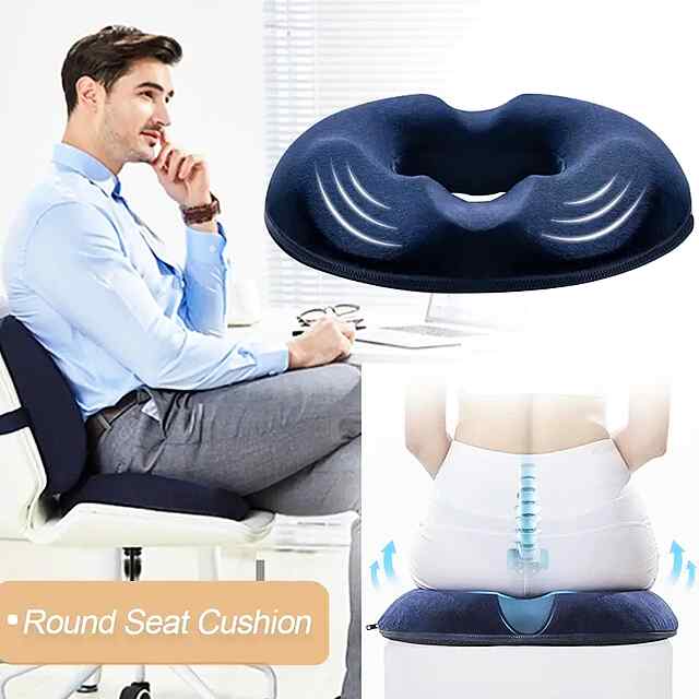 Ортопедичне медичне крісло з піною пам'яті для сидіння: підтримка спини, простата, офіс/машина - 3 фото товару