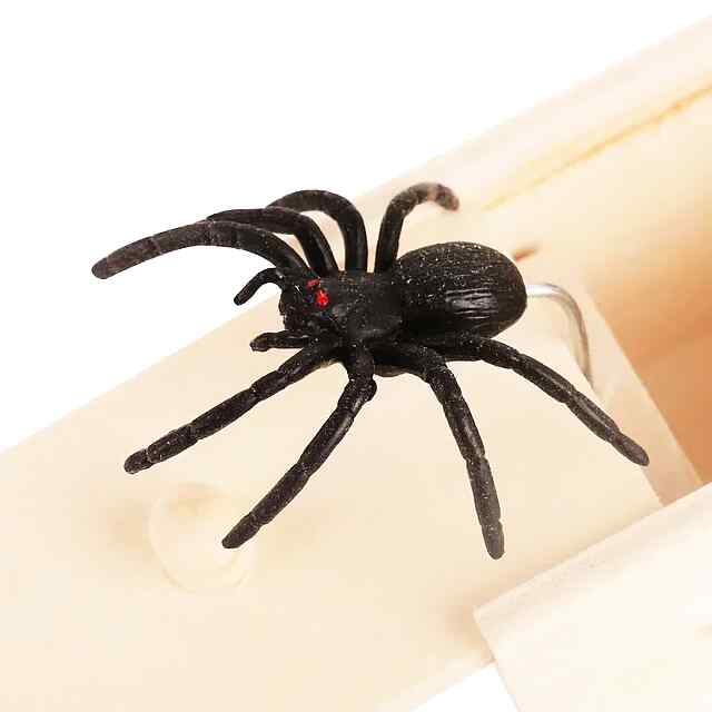 Павук з дерев'яної коробки для розіграшів, вечірок, антистрес-іграшка - 1 фото товару