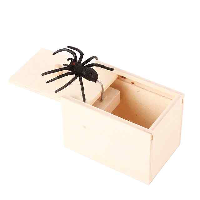 Павук з дерев'яної коробки для розіграшів, вечірок, антистрес-іграшка - 3 фото товару