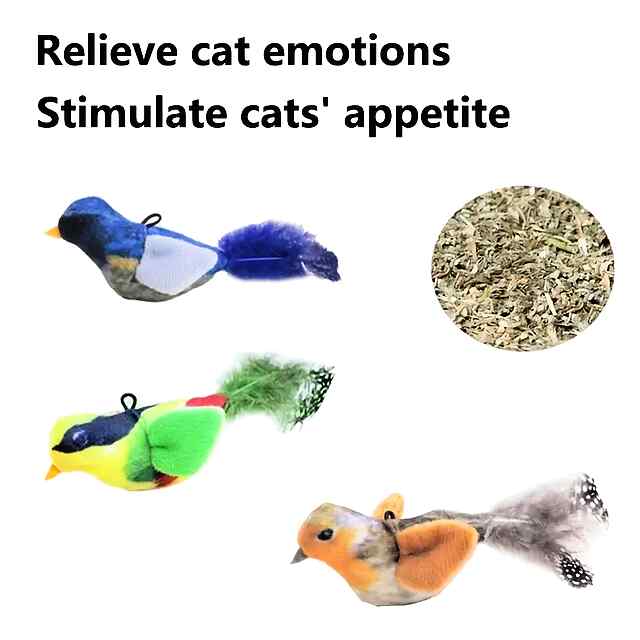 Підв. інтеракт. іграшка Зелена пташка з м’ятою та звуком для котів - 2 фото товару