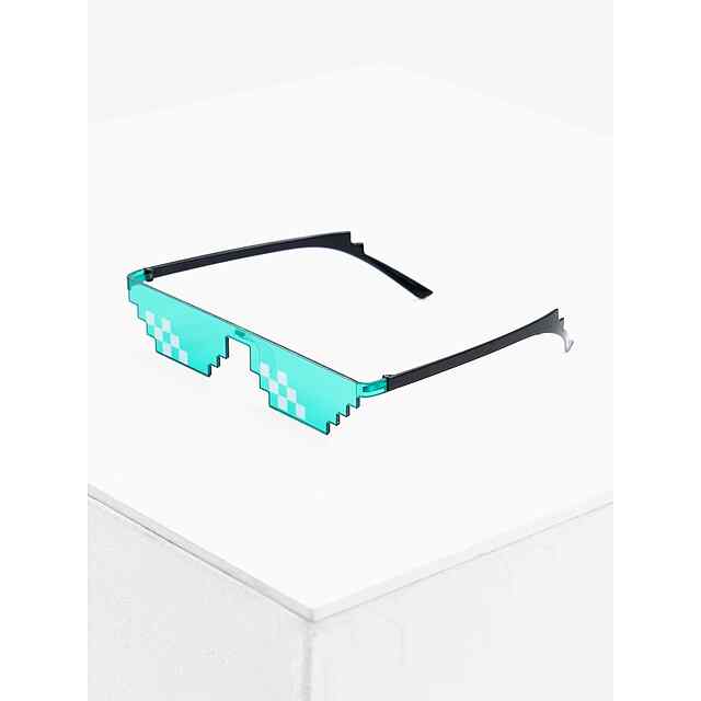 Піксельні окуляри Thug Life - Зелені - Аксесуар для фото, TikTok 8-bit