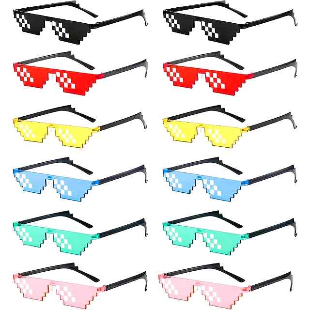 Піксельні окуляри Thug Life - Жовті (8-bit стиль) для вечірок і фотосесій! DEAL WITH IT???? - 3 фото товару