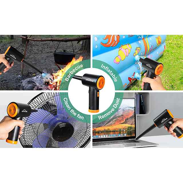 Портативний безщітковий Air Duster з підсвічуванням (51000 об/хв) для чищення ПК - 2 фото товару