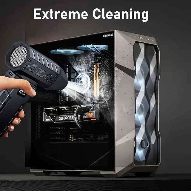 Портативний вентилятор-ліхтар USB Type-C помаранчевий - 1 фото товару