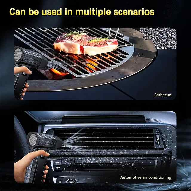 Портативний вентилятор ліхтарик USB Type-C помаранчевий - 3 фото товару