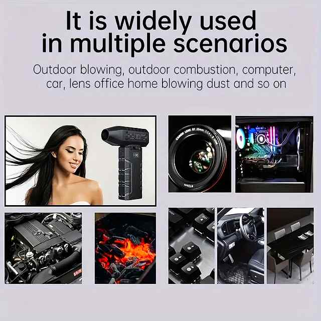 Портативний вентилятор з ліхтариком – Турбо режим, USB зарядка - 1 фото товару
