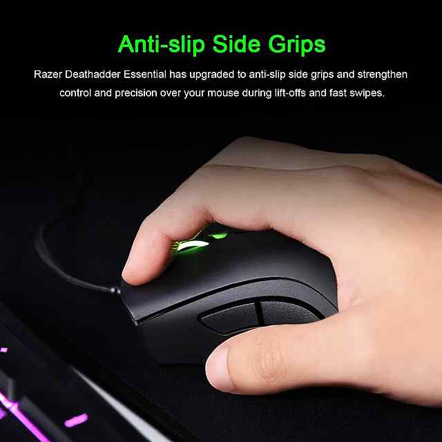 Razer Deathadder Essential 6400dpi ігрова миша, дротова, 5 кнопок, 10 млн кліків - чорна

купити в Україні - 2 фото товару