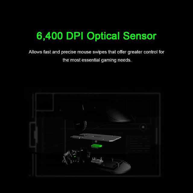 Razer Deathadder Essential - Ігрова мишка, 6400DPI, провідна, 5 кнопок, для ПК/ноутбука, антиковзаюча - 2 фото товару