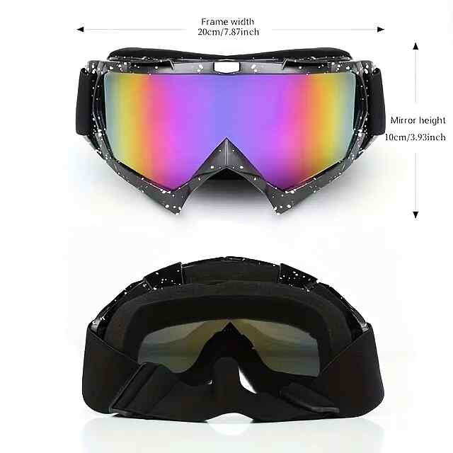 Регульовані гірськолижні окуляри з TPU градієнтними лінзами. Унісекс. Чорний колір. UV захист. Антиблік. - 1 фото товару